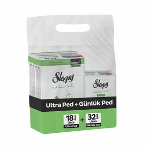 Ночные прокладки Sleepy Natural Ultra Night 18 шт. + Sleepy Natural Daily 32 шт.