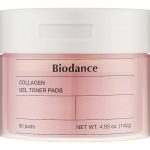 Biodance Collagen Gel Toner Pads, Увлажняющие гелевые тонер-пады с коллагеном, 60 шт. (140 г)