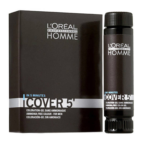 L’Oreal Professionnel HOMME GEL COVER 5 – Тонирующий Гель №5, 3 х 50 мл., в ассортименте