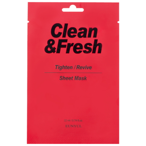 Eunyul Маска тканевая для сужения пор - Clean&fresh tighten/revive sheet mask, 22мл