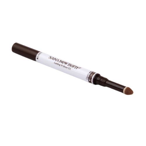 Sana Подводка для бровей 2 в 1 влагостойкая (коричневый) - New born w lasting brow ex n #03, 1шт — изображение 2