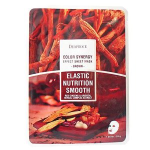 Deoproce Маска тканевая с травами и женьшенем - Сolor synergy effect sheet mask brown, 20мл