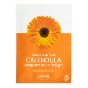 LanSkin Маска тканевая для лица с экстрактом календулы - calendula natural herb mask, 21г