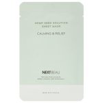 NEXTBEAU Маска тканевая с маслом семян конопли успокаивающая - hempseed solution calming&relief,22мл