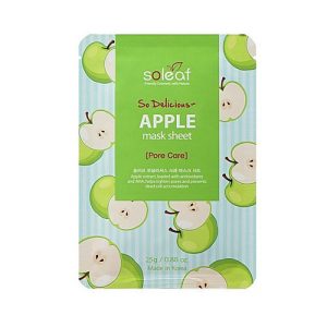Soleaf Маска для лица с яблоком - So delicious apple mask sheet, 25мл