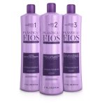 CADIVEU, Набор средств для кератинового выпрямления волос Plastica Dos Fios, 3*1000 мл