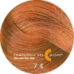 COMPAGNIA DEL COLORE, Стойкая низкоаммиачная краска для волос 7.4, 100 мл