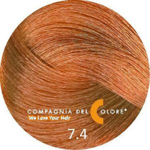 COMPAGNIA DEL COLORE, Стойкая низкоаммиачная краска для волос 7.4, 100 мл
