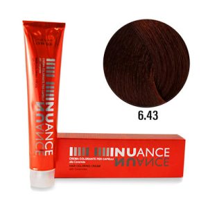 PUNTI DI VISTA, Крем-краска для волос с керамидами Nuance 6.43, 100 мл