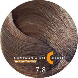 COMPAGNIA DEL COLORE, Стойкая низкоаммиачная краска для волос 7.8, 100 мл