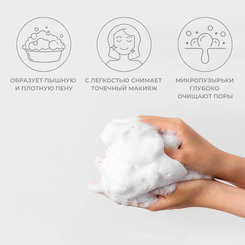 Piiurb Очищающая пенка с aquaxyl™ Micro Bubble Whip Aqua Cleanser 130 мл — изображение 3