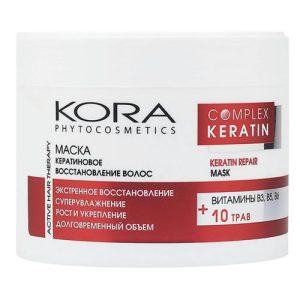 KORA, Маска кератиновое восстановление волос Complex Keratin, 300 мл