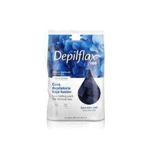 DEPILFLAX, Воск горячий в брикетах в пакете Азуленовый, 1000 гр