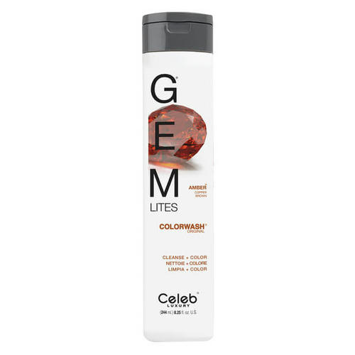 CELEB LUXURY, Шампунь для яркости цвета Gem Lites Colorwash тёмный янтарь, 244 мл