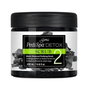 GENA, Детокс-скраб для педикюра с древесным углём Pedi Spa Detox Charcoal Scrub, 432 мл