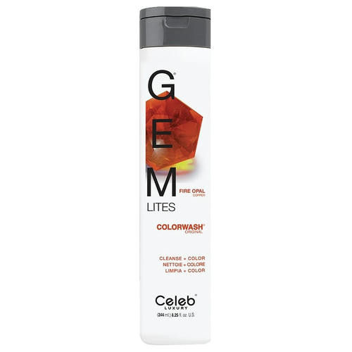 CELEB LUXURY, Шампунь для яркости цвета Gem Lites Colorwash огненный опал, 244 мл