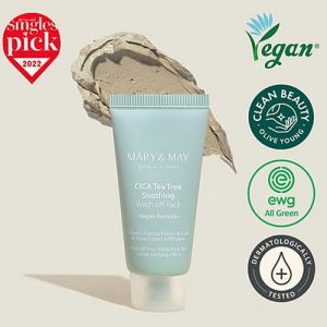 Mary&May Успокаивающая глиняная маска CICA TeaTree Soothing Wash off Pack 30гр