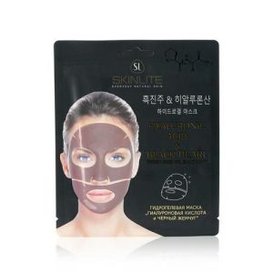 Гидрогелевая маска для лица Skinlite "Hyaluronic Acid & Black pearl" 27г