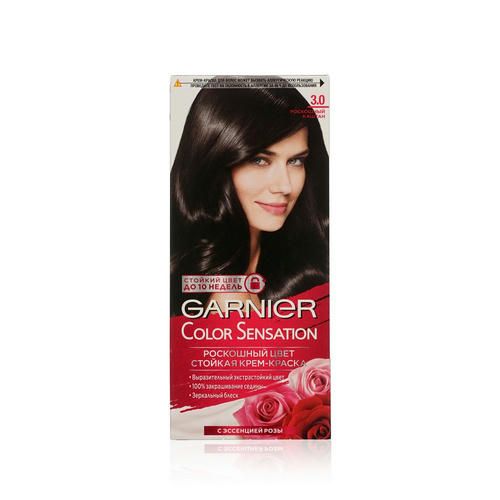 Крем - краска Garnier Color Sensation стойкая для волос 3.0 Роскошный каштан — изображение 2