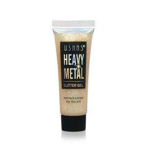 Глиттер - гель для век USHAS Heavy Metal, Золотой, 20г