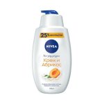 Крем - гель Nivea для душа "Молоко и абрикос" 750мл