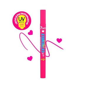 Подводка - фломастер для век 7 days Extremely Chick светящаяся , со штампом 701 Pink heart 2мл