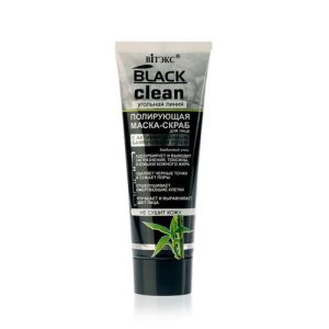 Полирующая маска - скраб для лица Витэкс Black Clean с активированным бамбуковым углем 75мл