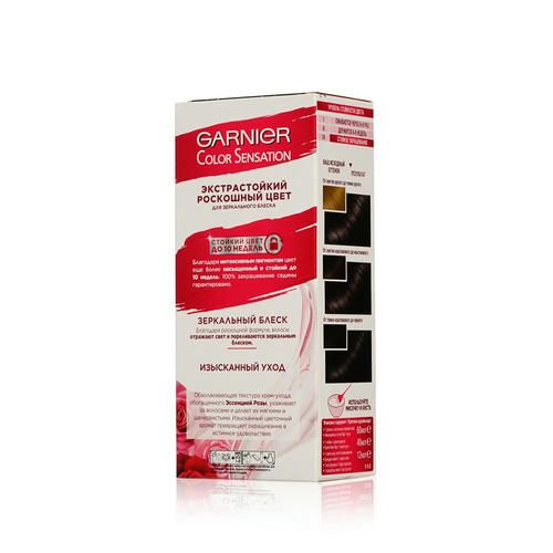 Крем - краска Garnier Color Sensation стойкая для волос 3.0 Роскошный каштан — изображение 4