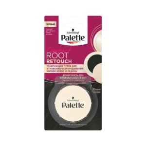 Тонирующая пудра для корней волос и седины Palette Compact Root Retouch, Черный, 3г
