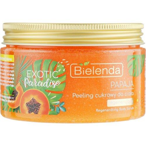 Bielenda Exotic Paradise Regenerating Body Scrub Papaja - Сахарный скраб для тела восстанавливающий "Папайя", 350 г. — изображение 2