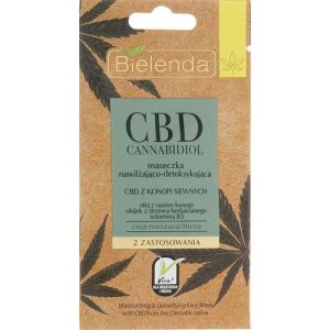 Bielenda CBD Cannabidiol Moisturizing & Detoxifying Mask - Маска для жирной и комбинированной кожи, 8 г.