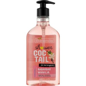 Bielenda Coctail Shower Rabarbar Wanilia - Гель для душа "Ревень и Ваниль", 400 мл.
