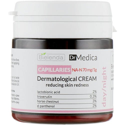 Bielenda Dr Medica Capillaries Dermatological Redness Reducing Cream - Дерматологический крем, уменьшающий покраснения, гипоаллергенный, 50 мл.