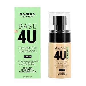 Основа тональная для лица `PARISA` BASE 4U FLAWLESS SKIN тон 21 бежевый