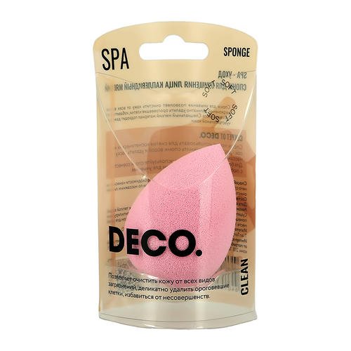 Спонж для очищения лица `DECO.` CLEAN каплевидный мягкий — изображение 2