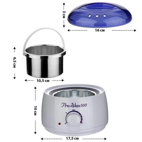 Воскоплав баночный для депиляции Pro Wax 100 пластик, белый — изображение 4
