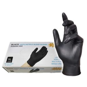 Перчатки нитрил-винил Wally Plastic XL черные