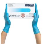 Перчатки нитрил Nitrile S голубые