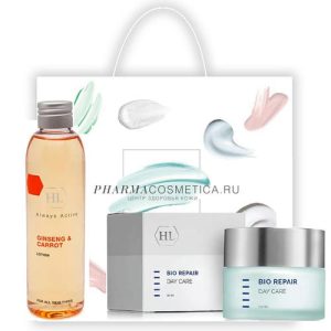 Холи Лэнд Подарочный набор: дневной крем, 50 мл + лосьон, 150 мл (Holyland Laboratories, Ginseng & Carrot)