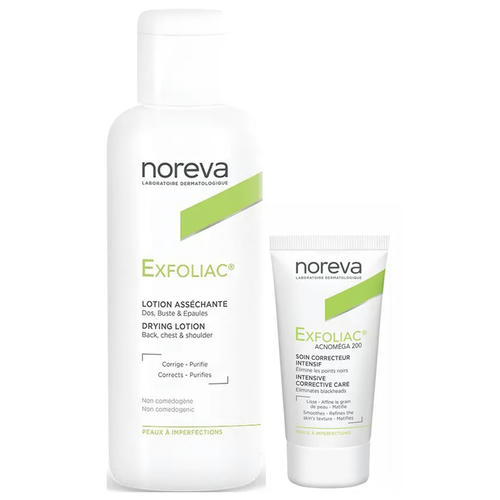 Норева Набор для интенсивного ухода за проблемной кожей: крем, 30 мл + лосьон, 125 мл (Noreva, Exfoliac)