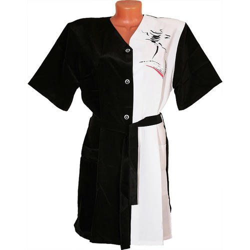 Халат для парикмахера ПРОФИ чёрно-белый