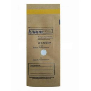 Крафт-пакеты для стерилизации "Клинипак" 75*150 100 шт