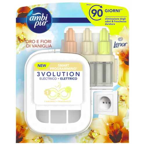 Электрический диффузор освежитель воздуха AmbiPur 3Volution + аромат Lenor золотые цветы ванили
