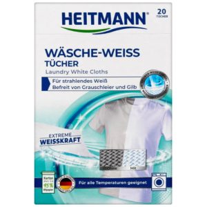 Отбеливающие салфетки для стирки белого белья Heitmann, 20 шт