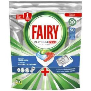 Таблетки для посудомоечных машин Fairy Platinum Plus Все-в-одном Свежий травяной бриз, 56 шт