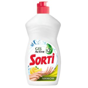 Сорти д/мытья посуды 450г Гель Актив Лимон :20 Sorti