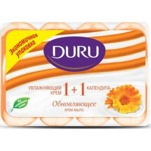 Мыло туалетное Soft Sensation (1+1) Календула эконом пак 4*80г Duru