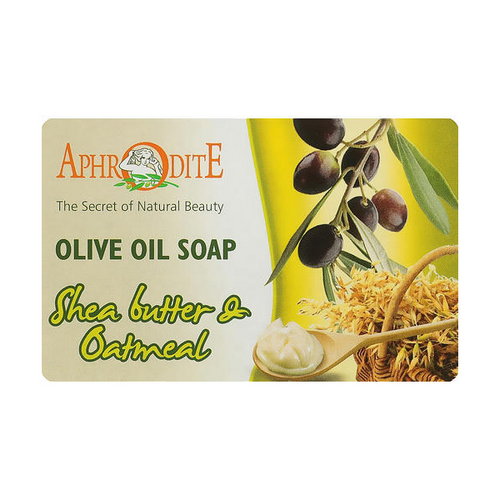 Оливковое мыло с маслом ши и овсянкой, Aphrodite Olive Oil Soap Shea Butter & Oatmeal — изображение 2