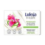 Крем-мыло с алоэ вера и гибискусом, Luksja Silk Care Refreshing Aloe Vera & Hibiscus Creamy Hand & Body Soap