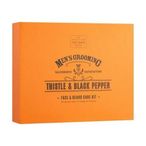Набор (soap/40g + oil/20ml + f/cr/75ml + comb), Scottish Fine Soaps Men’s Grooming Thistle & Black Pepper